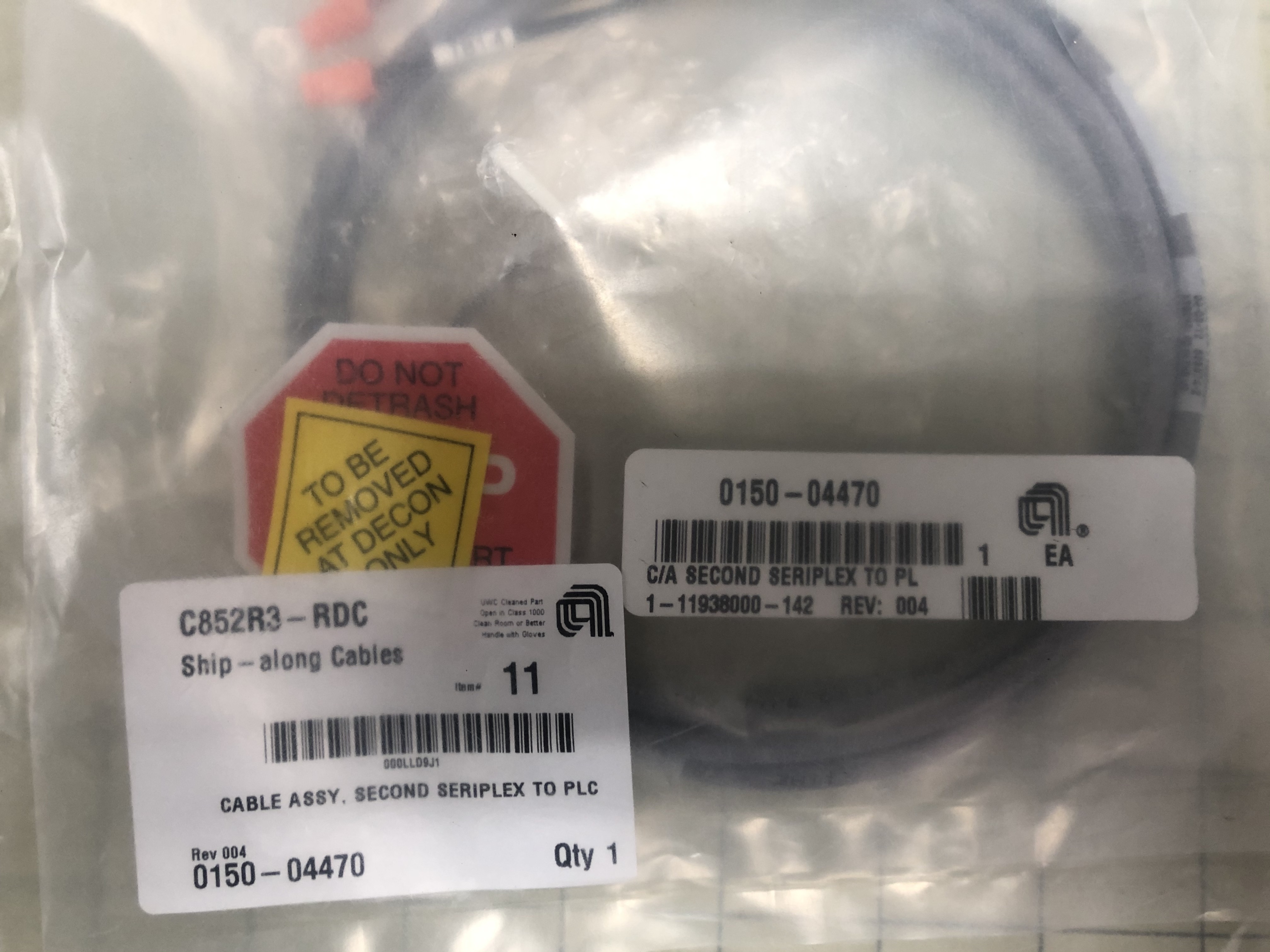 CABLE ASSY, SECOND SERIPLEX TO PLC