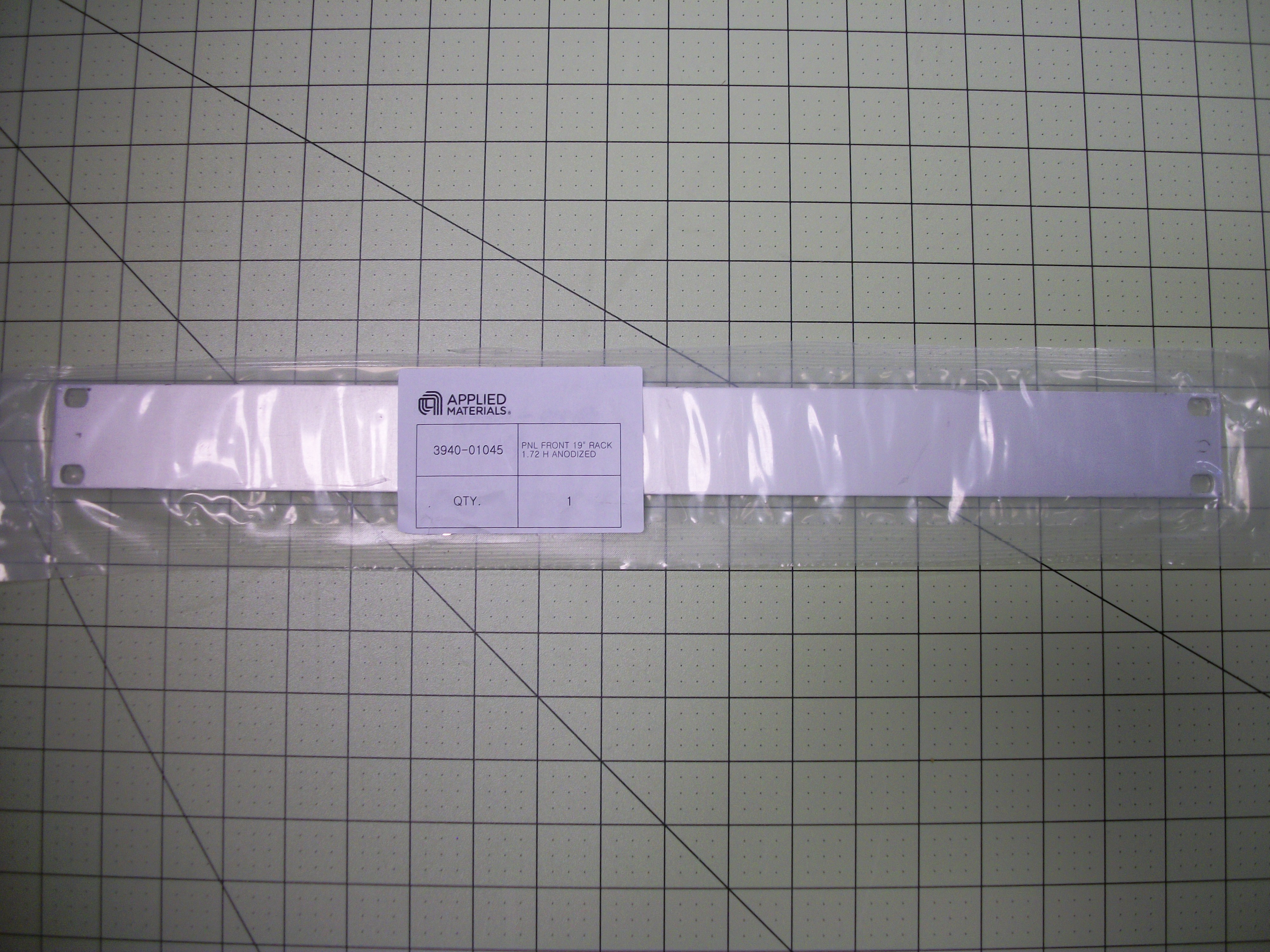 PNL front 19" rack 1.72 H ANOD